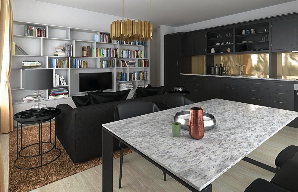 Nappali + 1 hálós — 45 m²