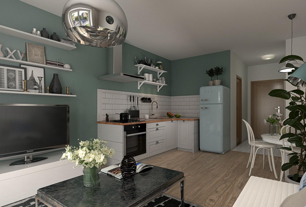 Nappali + 1 hálós — 52 m² (B verzió)